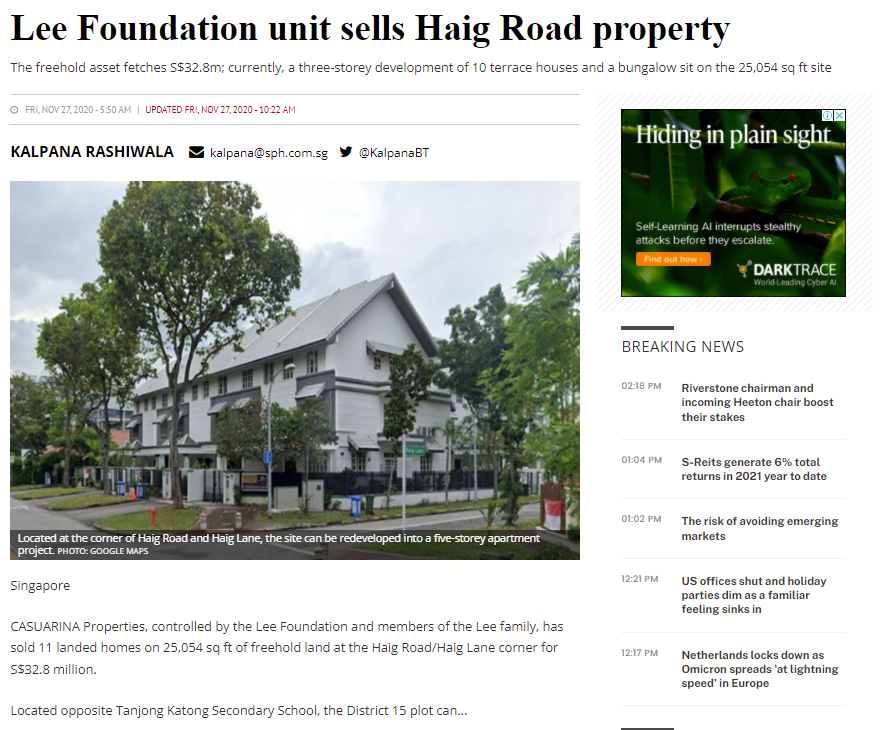 royal-hallmark-condo-lee-foundation-unit-sells-haig-road-property